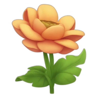 Une fleur avec un ceaur a la place des pétales sticker