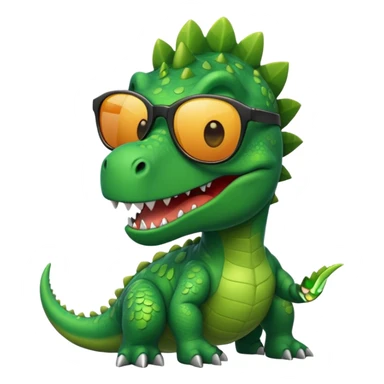 dinosaur wearing sunglasses sticker