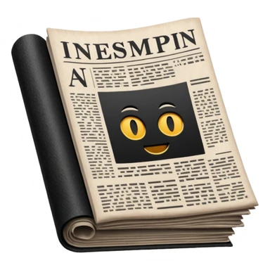 all-black or dark newspaper (it's important to not generate it with white spaces) sticker