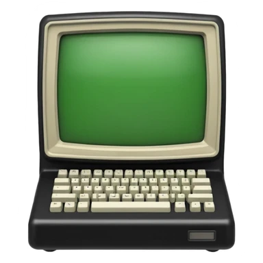 mac os icon code computer retro terminal, black, green white sticker