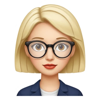 👩 with specs sticker