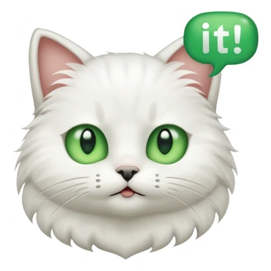 cat with speech bubble saying  "i hate it here" sticker