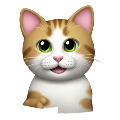 A cat with heart eyes spreading money  sticker