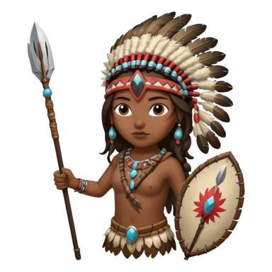 Native American girl warrior  sticker