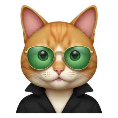cat wearing sunglasses, simple sticker