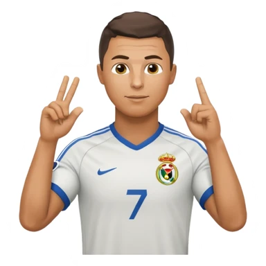 Ronaldo doing the « calma » sticker