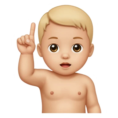 Baby giving the middle finger sticker