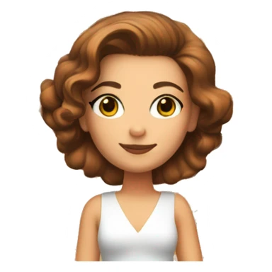 Girl with brown hair up to the shoulders, white skin, who is drinking an aperol spritz sticker