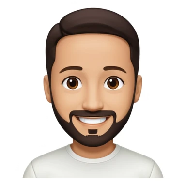 AJ McLean from Backstreet Boys with dark brown hair, white outfit sticker