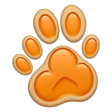 a very light pale pastel orange #FFDBBB pawprint sticker