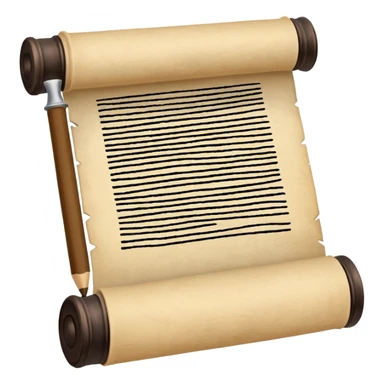 Pergamino enrollado con un sello de cera negro sticker