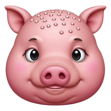 Fat pig with braile forhead sticker