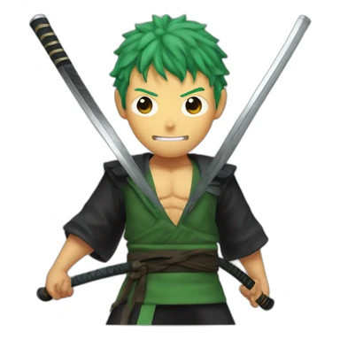 Roronoa zoro with katana sticker