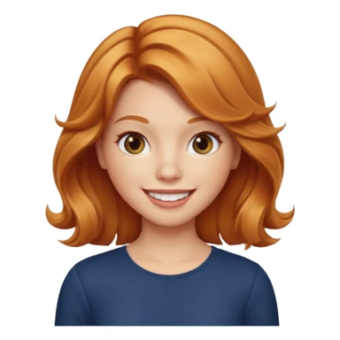 Strawberry blonde girl with a blow out  sticker