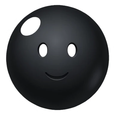 Black Ball with MB written on it. Nothing else no holes. sticker