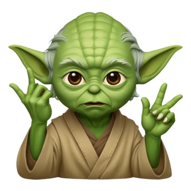 yoda qui fait un doigt d’honneur  sticker