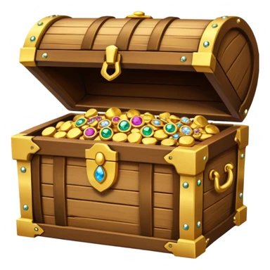 Treasure chest with open lid sticker