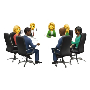 customer meeting in a board room sticker
