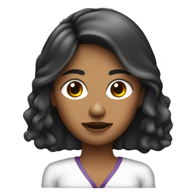 Mujer tes trigueña con cabello oscuro con tijera de peluquera  sticker