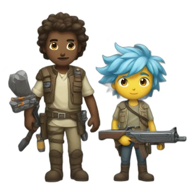 Rick and mortey with a rpg  sticker