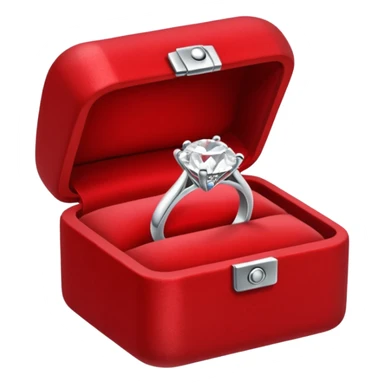 diamond ring in a red box sticker