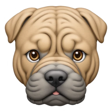 Grey blue shar pei with hazel eyes sticker