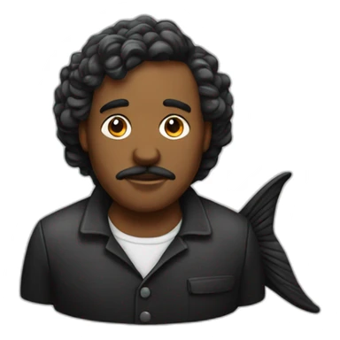 Homme noir déguisé en poisson sticker