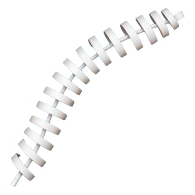 con of a single-stranded mRNA shaped as a half-helix; simple curved ribbon with small ticks for bases; balanced symmetry; flat vector, high contrast, transparent background, no text; suitable for app icon or presentation. sticker