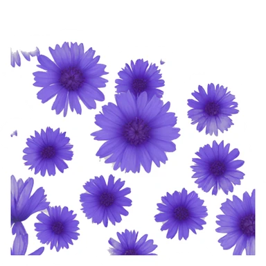 bachelor's button flower sticker