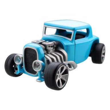 Baby blue Barbie Hot wheels Bone Shaker street rod sticker