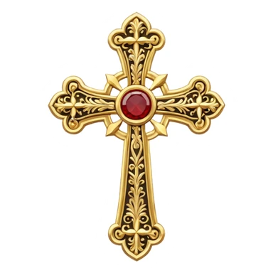 Eastern Orthodox cross. Transparent bakgrundl. sticker