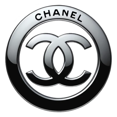 Chanel sport logo chrome glossy sticker