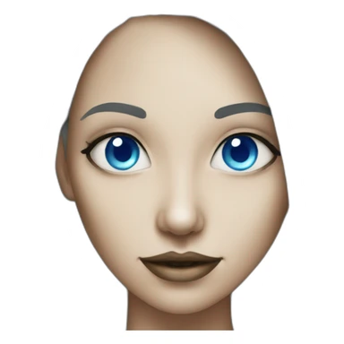 woman-blueeyes-alien sticker