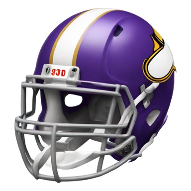 Minnesota Vikings football team with real helmet  sticker