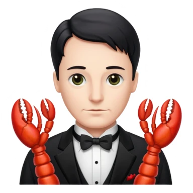 Alfred the butler from batman with lobster claws sticker