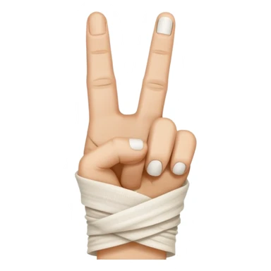 normal middle finger emoji but with the middle finger bandaged heavily sticker