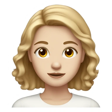 Pale girl with light brown hair and honey brown eyes sticker