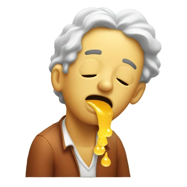 Guy throwing up honey  sticker