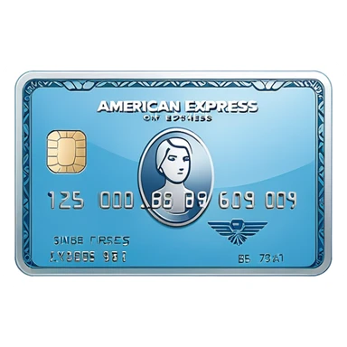 Light blue American Express card, aesthetic sticker