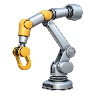 Industrial Arm – Silver robotic arm, gripping tool sticker