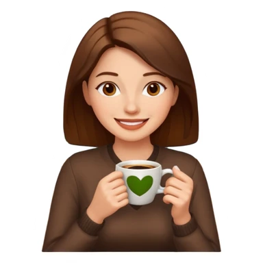 woman drinking coffee in a cafe sticker