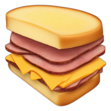 Pastrami sandwich with cheddar cheese and thicker and brownish slices of brioche bread sticker