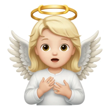 singing angel baby sticker