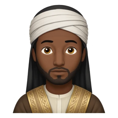 boaz - arab man from the bible no headdress with hair  sticker