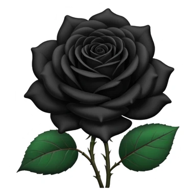 black rose, without green leaves, just flower sticker