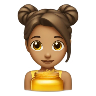 Girl and the honey sticker