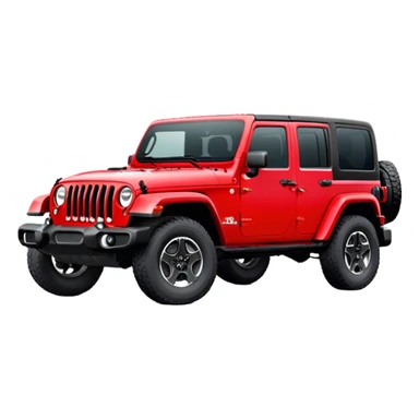 Jeep Wrangler - Jeep (Model Year: 2022) (Iconic colour: Red) sticker