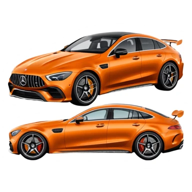Mercedes amg gt 63 orange colour sticker