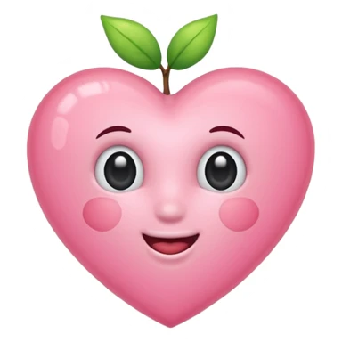 Licht roze hart zonder gezicht sticker