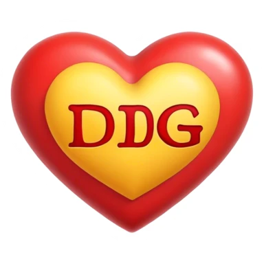 A heart with the phrase “D+G” written in it sticker